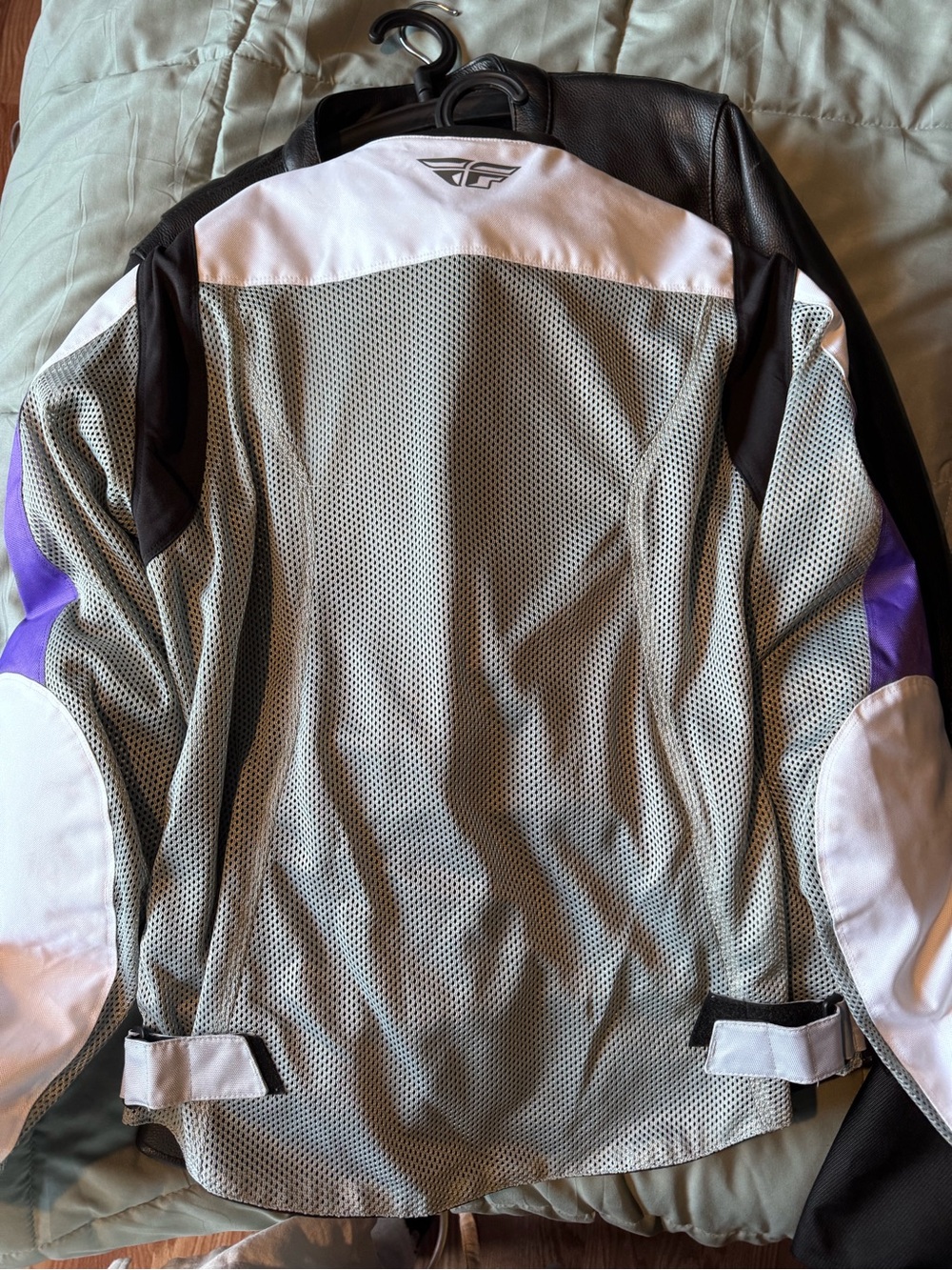 Women’s Fly Racing Grey & Purple Motorcycle Jacket - Performance Riding Gear - Picture 5 of 11